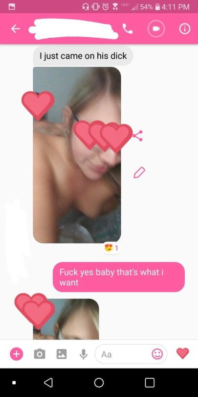 Album by Loveshackfla with the username @Loveshackfla, who is a verified user,  December 8, 2018 at 3:51 PM. The post is about the topic Hotwife Texts and the text says 'reblog of a hot series of texts'