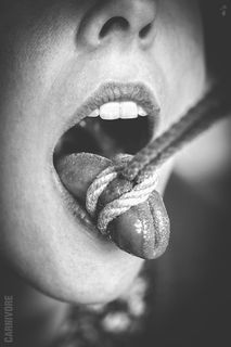 Photo by Dominance by Design with the username @DxD,  July 13, 2017 at 3:13 PM and the text says 'Tongue bondage- DxD #tongue  #bondage  #bondage'