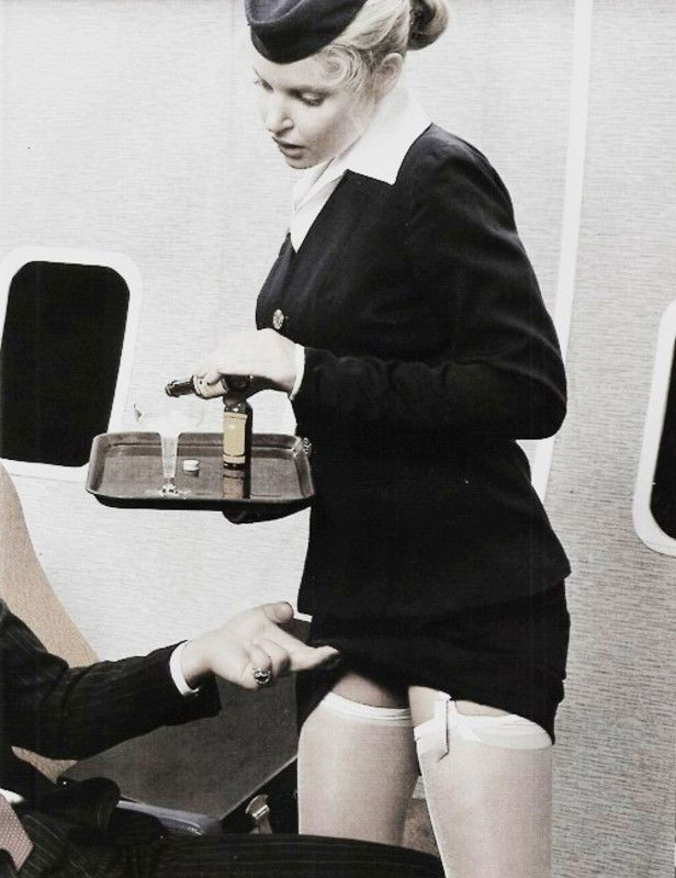 Photo by Dominance by Design with the username @DxD,  November 20, 2014 at 5:36 PM and the text says 'Those were the days. #stockings  #stewardess  #bw'