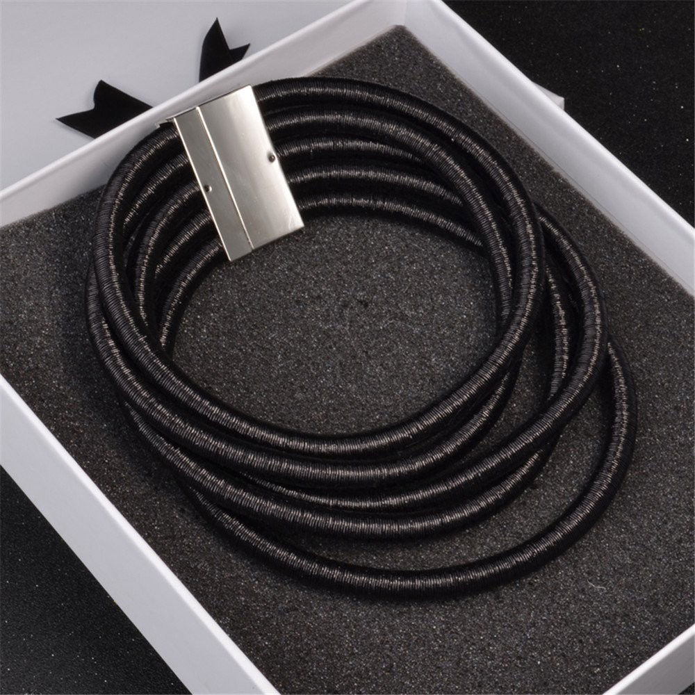 Photo by Dominance by Design with the username @DxD,  March 21, 2018 at 4:45 AM and the text says 'I just found this choker that somewhat looks similar to one of the posture collars we use at DxD. This is the perfect necklace for those rare situations, where it’s expected that slaves wear civilian outfits and be treated as equals for an evening...'