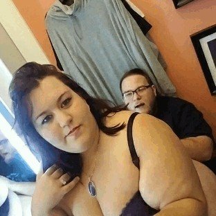 Photo by Papabearskingdom with the username @Papabearskingdom, who is a verified user,  March 20, 2020 at 5:38 PM. The post is about the topic chubby amateurs and the text says 'Princess riding Daddy's dick in the dressing room'