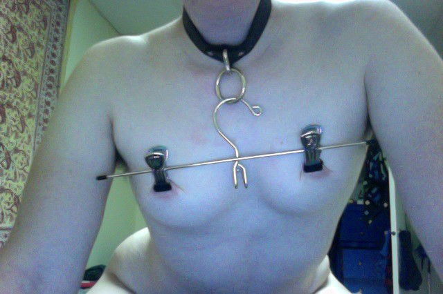 Photo by feraleffingdog with the username @feraleffingdog,  August 18, 2014 at 8:08 PM and the text says 'safeword:

anon submitted:

i don’t have a pair of real nipple clamps but this works just as well

wow u know when u look at a porn picture and it’s so raw u can actually smell the person? like they were right there for u to bury yr face in??'