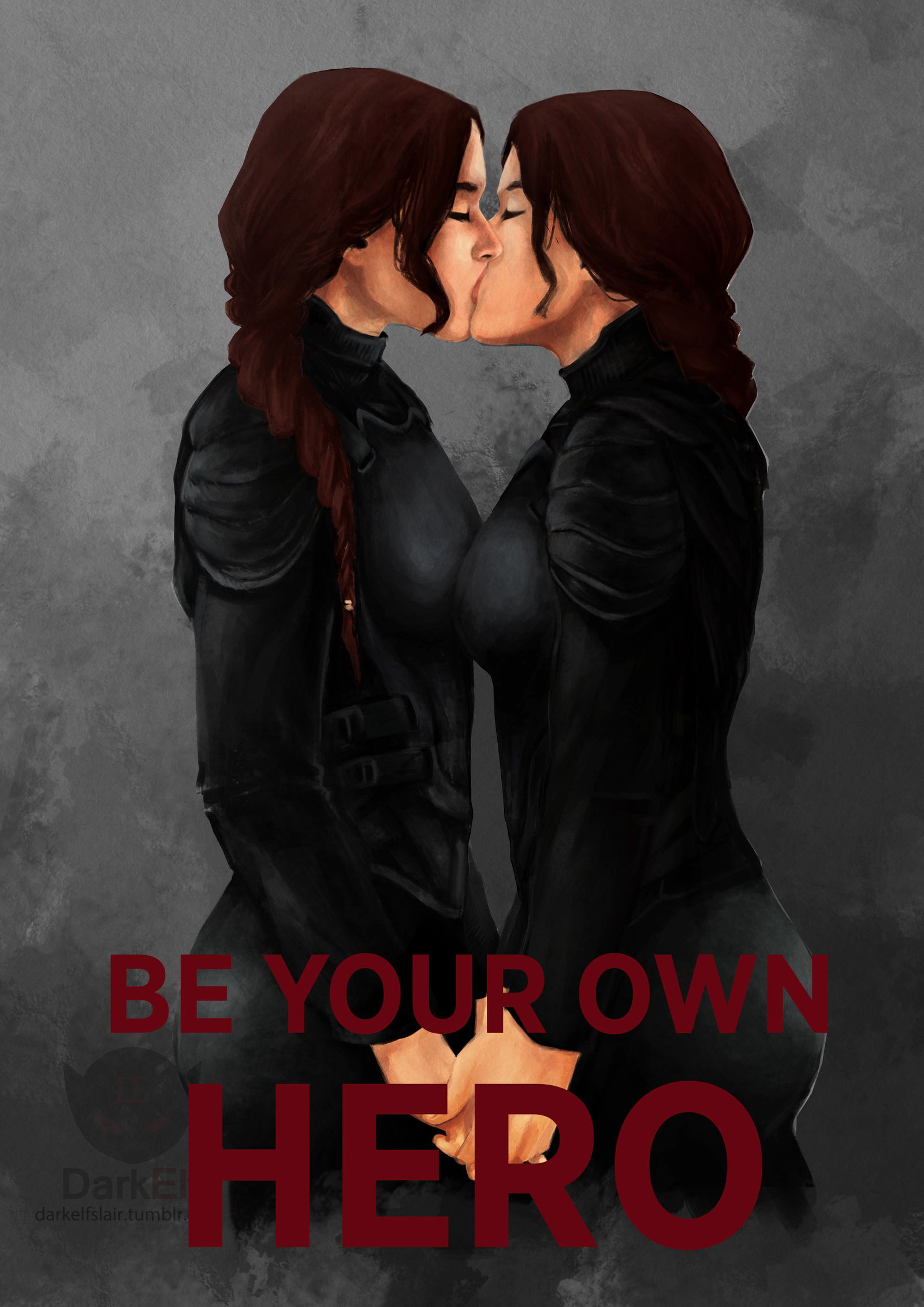 Photo by secretsoforange with the username @secretsoforange,  December 1, 2016 at 6:30 AM and the text says 'darkelfslair:

Set of 4 commissions . The idea was 4 strong female fictional characters kissing with an exact copy of themselves . I’m very happy with this work , and the improvement I made.Hhope you guys like it . COMMISSION INFO  #women  #selfcest'