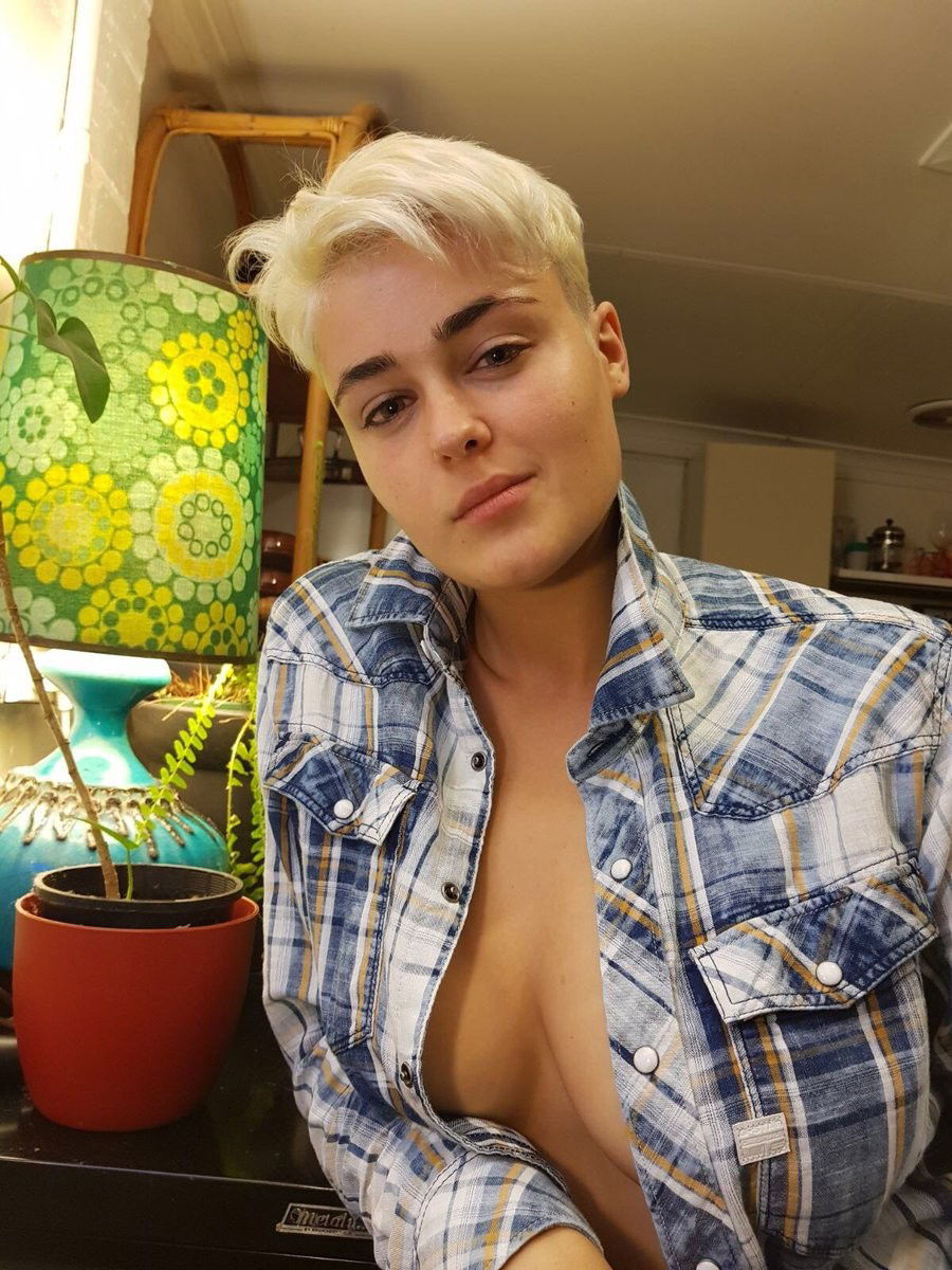 Photo by secretsoforange with the username @secretsoforange,  December 5, 2018 at 11:00 PM and the text says 'sextoysnstories:Stefania Ferrario - She was around first, so he’s the copycat #stefania  #ferrario  #holy  #fuck  #androgynous  #because  #boobs  #plaid  #that  #look'