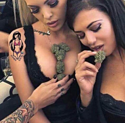 Photo by Ukelele with the username @Ukelele,  October 12, 2020 at 2:24 AM. The post is about the topic Beautiful Breasts and the text says '#weed'