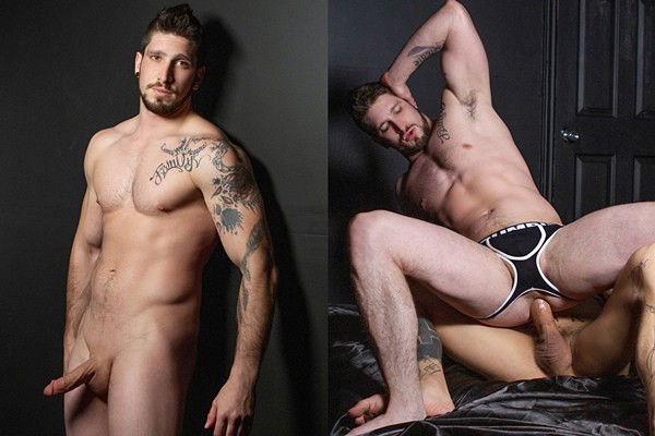 Photo by mensparkle with the username @mensparkle.com, posted on December 13, 2019. The post is about the topic Gay Bareback and the text says 'Hung power top Bo Sinn barebacks and breeds hot beefcake Franky Maloney

See more at mensparkle.com'