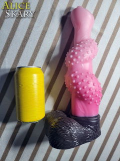 Photo by Alice Skary with the username @aliceskary, who is a star user,  March 8, 2023 at 8:41 PM and the text says 'Should I use this mean dildo on one of my sluts??? It's got two knots and covered in lovely barbs... 

This is the "Flamberge" from AmbushToys ... it IS formidable!'