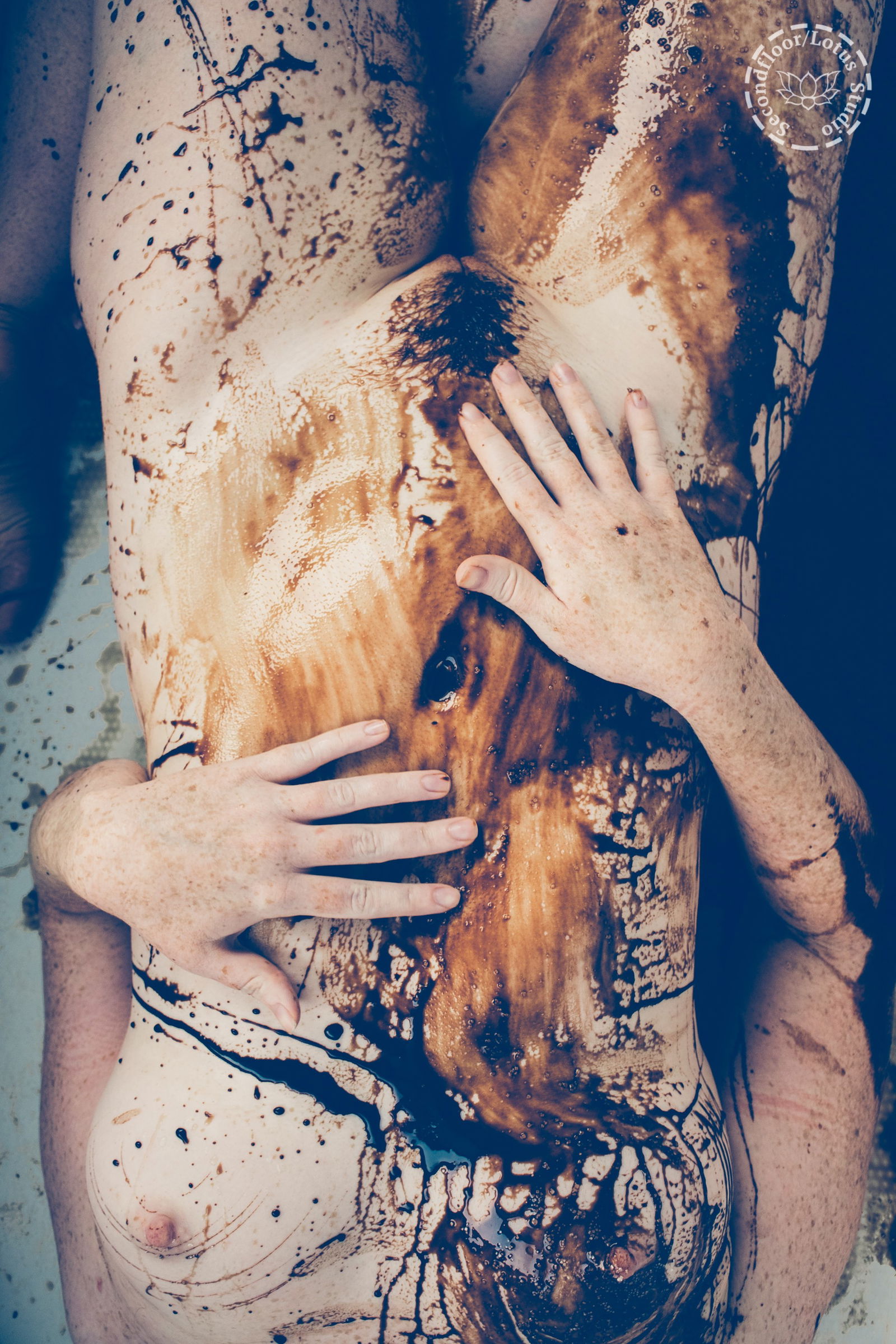 Photo by KinkyLotus with the username @KinkyLotus, who is a star user,  December 6, 2018 at 12:12 AM. The post is about the topic Sploshing and the text says 'KinkyLotus covered in Hershey’s chocolate syrup
In collaboration with Secondfloor and Traci Matlock
More on Kinkography:
https://kinkography.com'