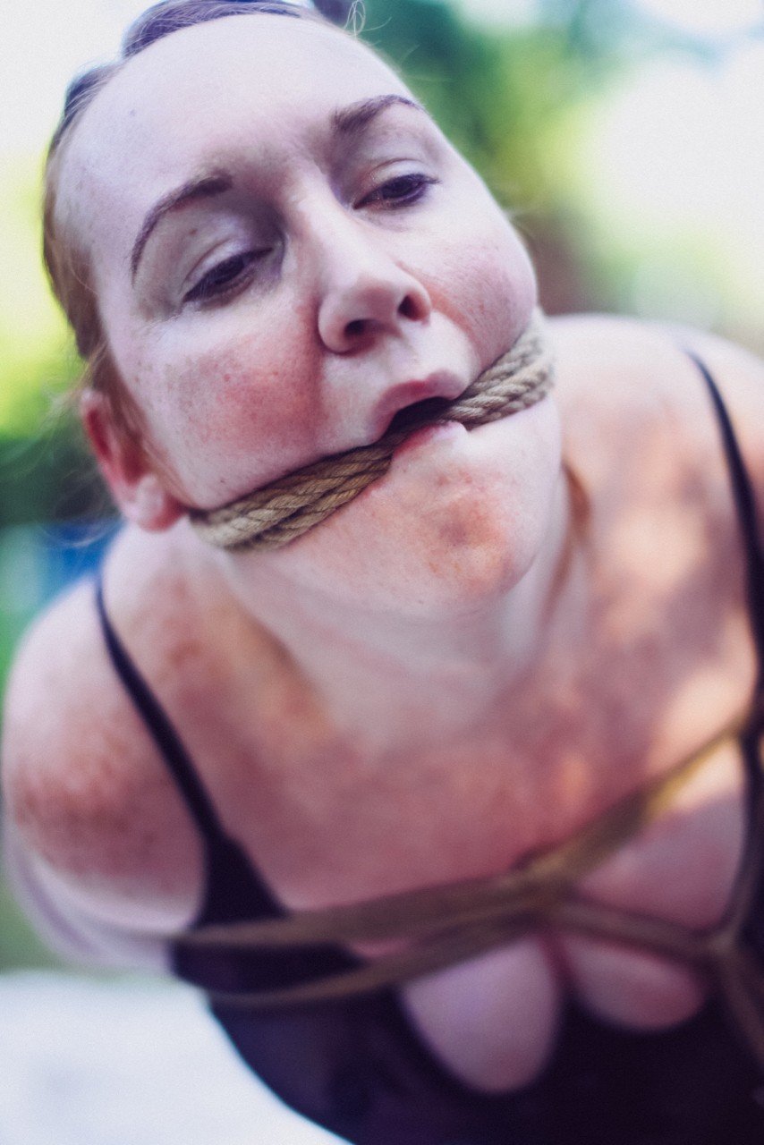 Photo by KinkyLotus with the username @KinkyLotus, who is a star user,  December 5, 2018 at 2:33 AM. The post is about the topic Gagged and the text says 'KinkyLotus tied by LexaGrace
Images by Traci Matlock'