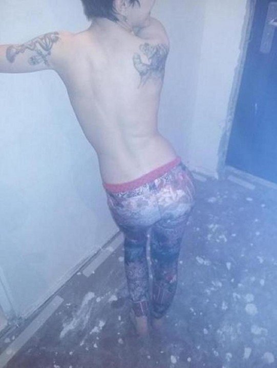 Photo by dreamsterdream with the username @dreamsterdream,  October 14, 2019 at 10:08 PM. The post is about the topic Pussy and the text says 'Exposed skinny tattooed slut with small tits and short hair! Would you fuck her ? Share and expose her along!'