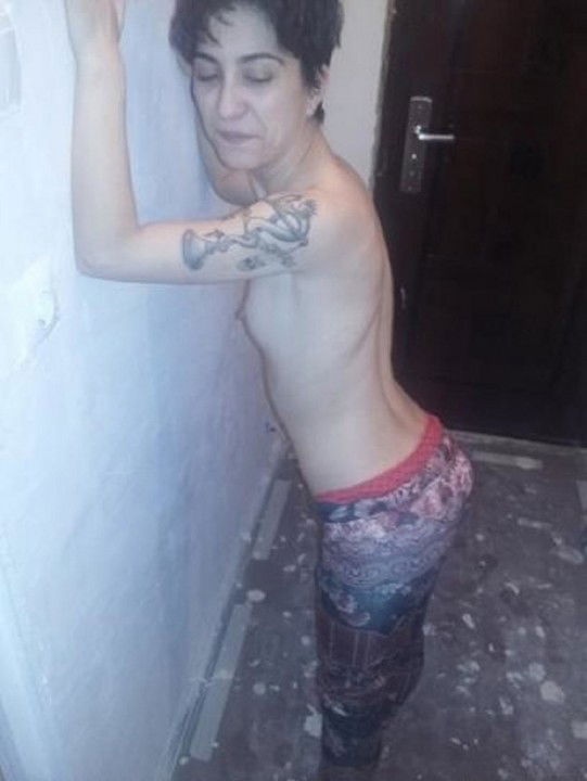 Album by dreamsterdream with the username @dreamsterdream,  October 14, 2019 at 9:55 PM. The post is about the topic Amateurs and the text says 'Exposed skinny tattooed slut with small tits and short hair! Would you fuck her ? Share and expose her along!'