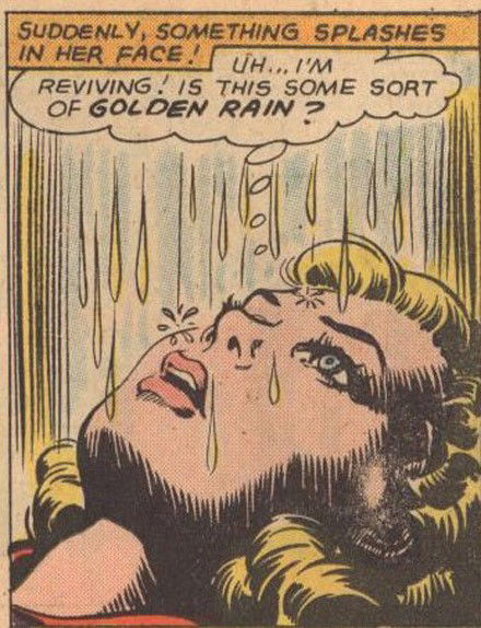 Photo by mistresslydiad with the username @mistresslydiad,  October 15, 2019 at 3:45 AM. The post is about the topic Make It Rain Gold and the text says 'What position do you like when receiving a golden shower?'