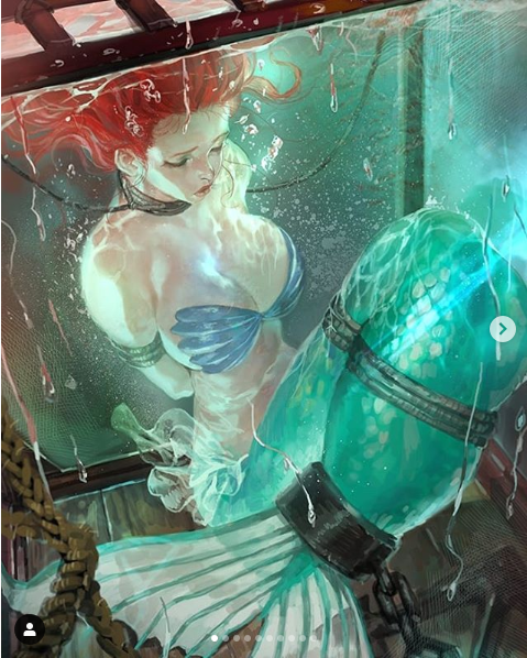 Album by Henticlezz with the username @Henticlezz, who is a verified user,  February 24, 2019 at 11:48 AM. The post is about the topic Art Porn and the text says 'Walt's Vault #13
"The Little Mermaid In Real Life"

Artists: Waldemar-Kazak & Unknown'