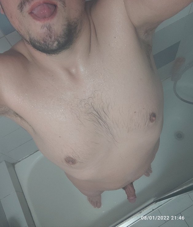 Photo by PornLife with the username @pornlife994,  January 31, 2022 at 8:15 PM. The post is about the topic Gay and the text says '#me #selfie #naked #shower #dick #cock #penis #hairy'
