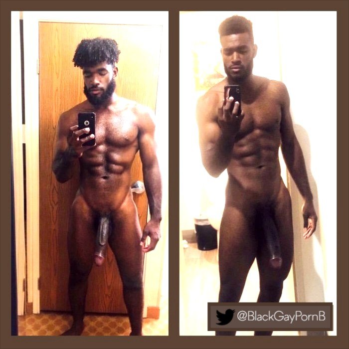 Photo by Black Gay Porn Blog with the username @blackgayporn,  October 19, 2019 at 7:01 PM and the text says 'What would you do with all this dick?'