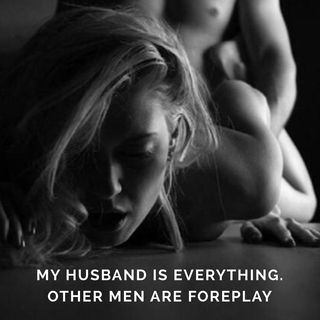 Photo by Couplesconfession with the username @Couplesconfession,  November 16, 2019 at 1:28 AM. The post is about the topic Watching hotwife and the text says '#hotwife #wifewatching'