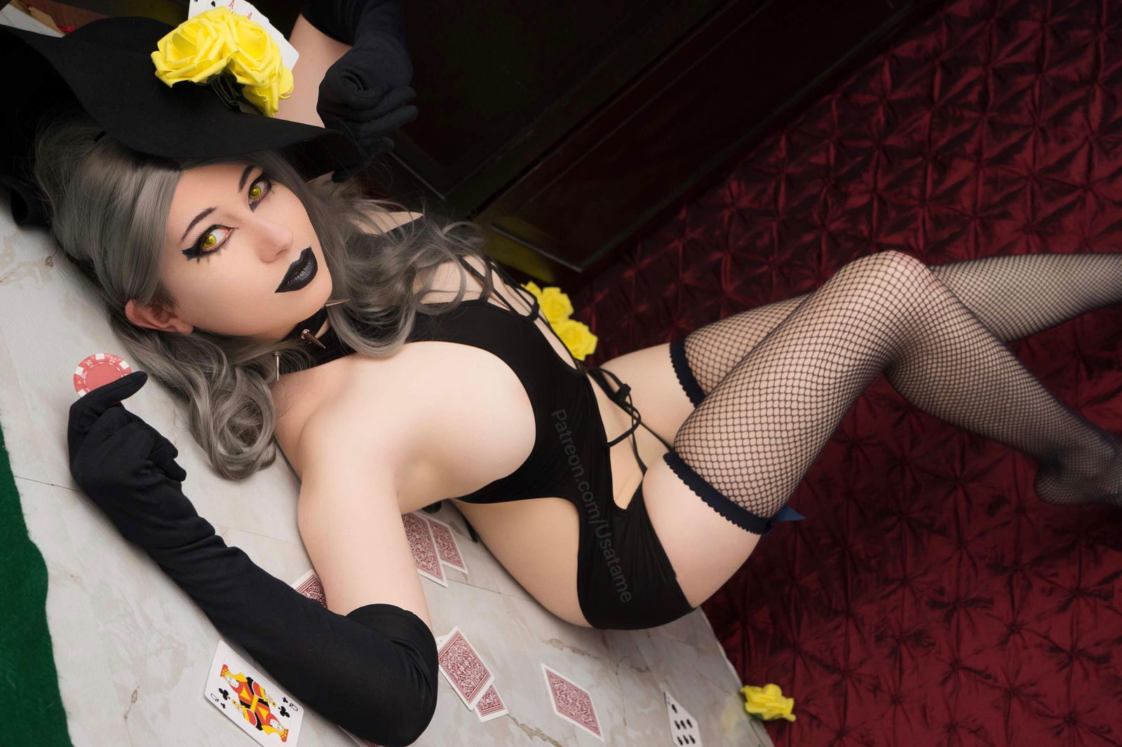 Photo by FapCosplay with the username @FapCosplay,  November 20, 2019 at 4:00 PM. The post is about the topic Fap Cosplay and the text says 'Shadow Sae lingerie by Usatame [OC]
#nsfwcosplay #sexycosplay #cosplaynudes #cosplaygirls #cosplay'