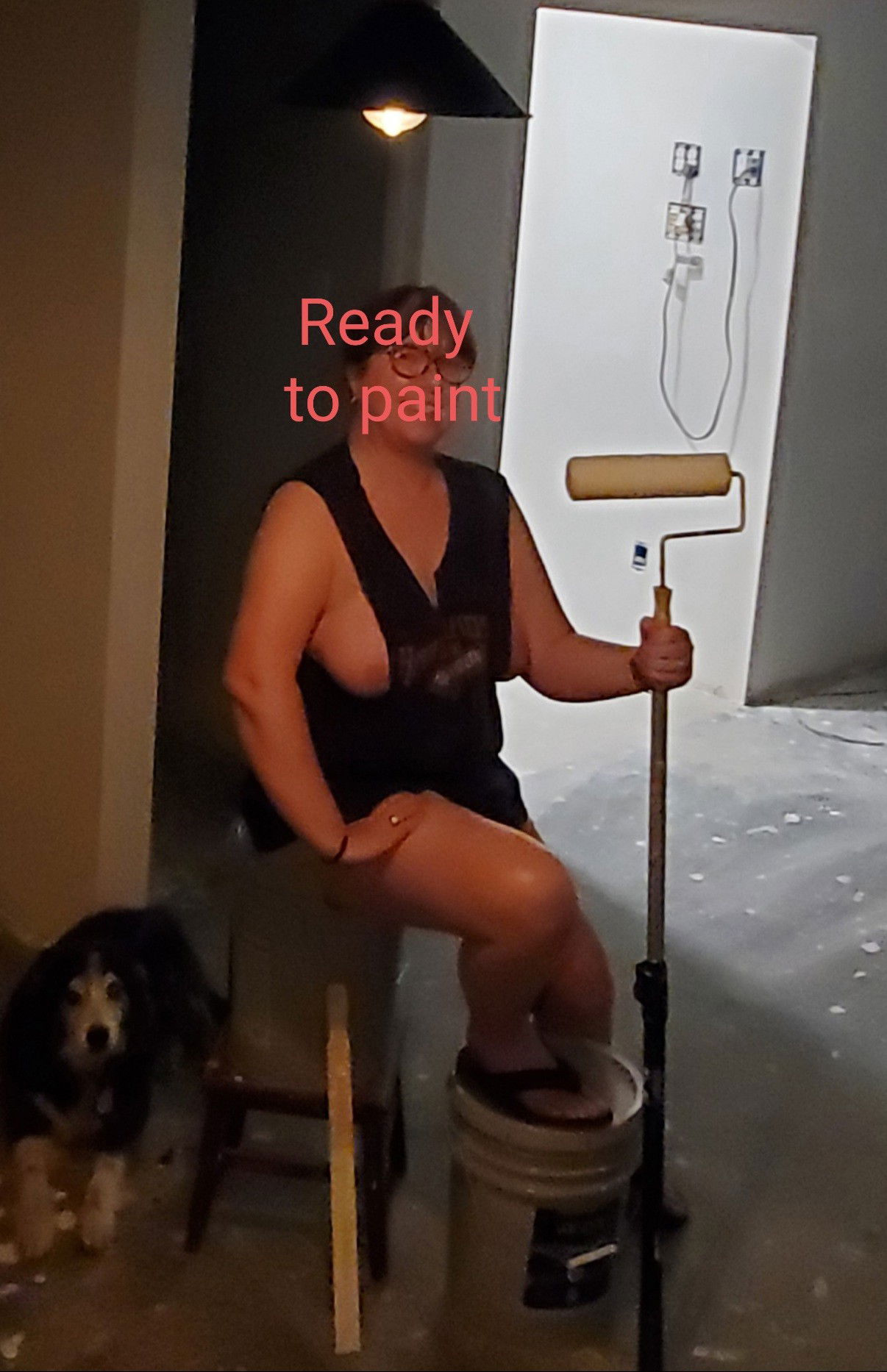 Photo by Lovenestpeople with the username @Lovenestpeople,  August 21, 2020 at 3:46 AM. The post is about the topic housework and the text says 'i sent this picture to invite my mans friends to come over and help paint'