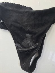 Photo by My big tits with the username @Mariebigtits,  November 15, 2019 at 10:22 PM. The post is about the topic Wife Sharing and the text says 'old photo of my panties after i come home from a gang bang i think that
night 11 guys fucked me'
