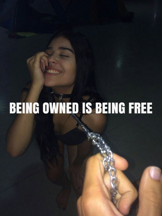 Photo by homer93 with the username @homer93,  November 20, 2019 at 3:11 PM. The post is about the topic Submissive Slaves and the text says 'She is happy BECAUSE he owned her'