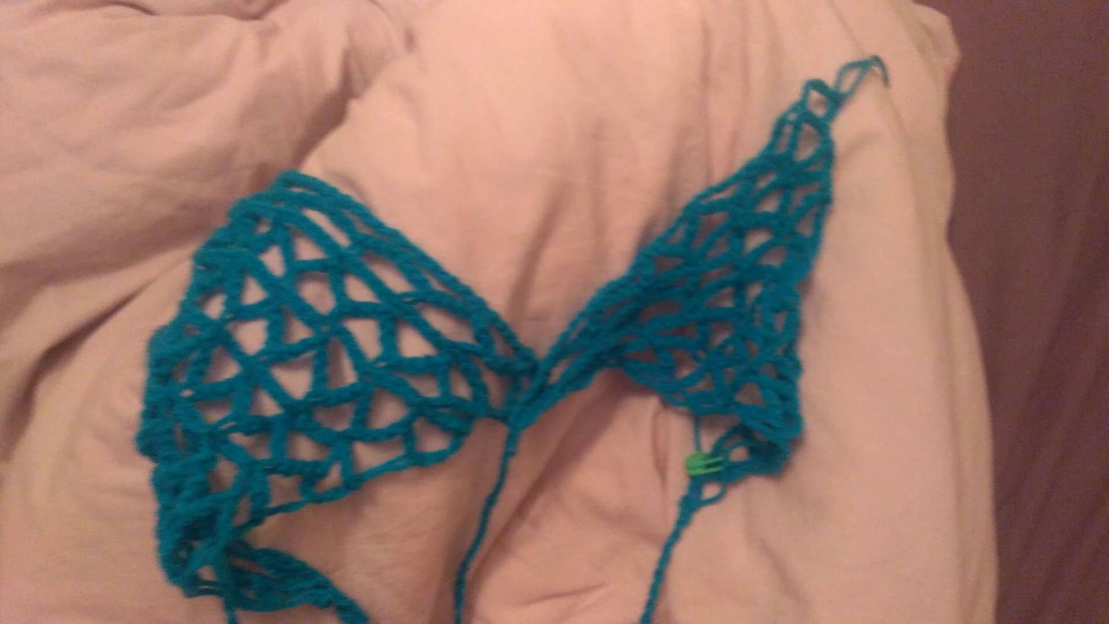 Album by TessSoumise with the username @TessSoumise,  November 26, 2019 at 11:34 PM. The post is about the topic Tess tits and nipples and the text says 'Homemade bra... Do you like it ?'