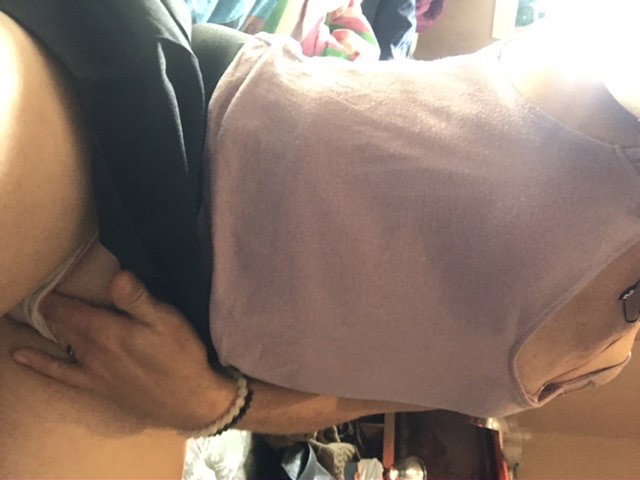 Photo by Sissybottomslut with the username @Sissybottomslut,  December 7, 2019 at 6:22 PM and the text says 'onother pair of the tiniest panties i could find'