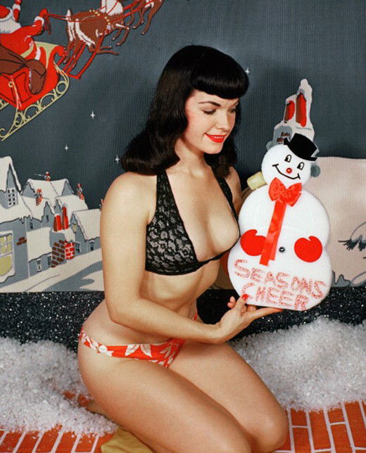 Album by undefined with the username @undefined,  December 25, 2018 at 1:06 AM. The post is about the topic Vintage Porn and the text says 'Seasons Cheer from Bettie Page
http://www.retro-fucking.com #christmas #pinup #merrychristmas #christmaspinup #bettiepage #pinupmodel #bangs #lingerie #lace #bra #panties #sexsymbols #50s #vintage #classic #iconic'