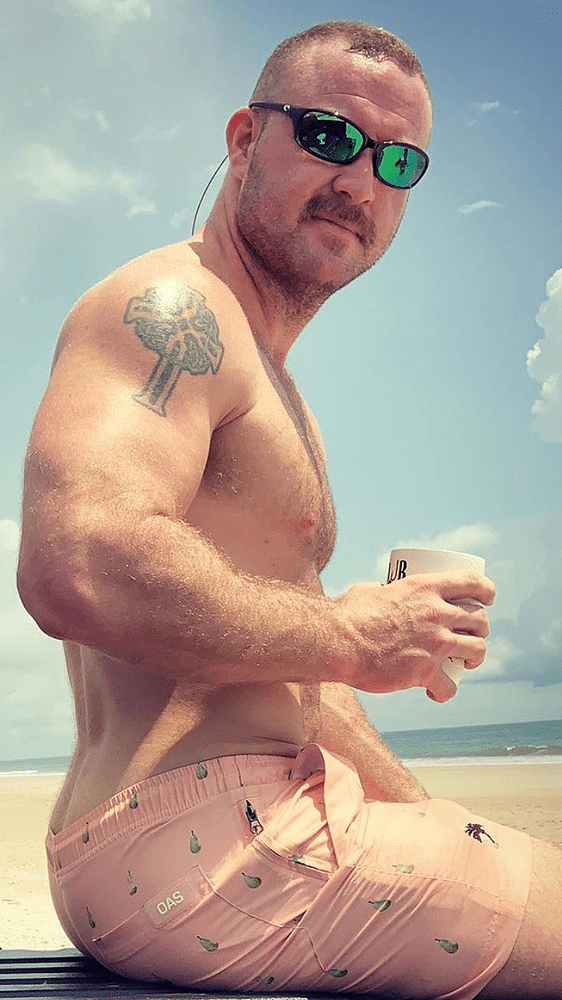 Photo by alldad. with the username @alldad, who is a verified user,  April 27, 2021 at 12:45 AM and the text says '#dad #daddy #mature #man #dilf #grandpa #uncle #coach #gay #alldad #beard #mustache #bareback #raw #creampie'