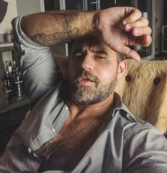 Photo by alldad. with the username @alldad, who is a verified user,  July 12, 2020 at 4:40 PM and the text says '#dad #daddy #mature #man #dilf #coach #gay #alldad #beard #mustache'