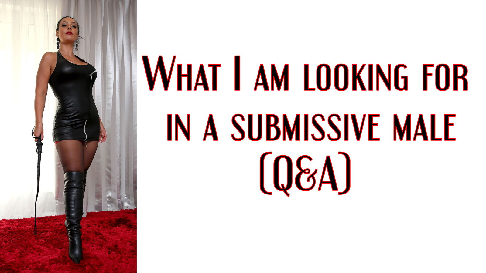 Photo by Ezada with the username @Ezada, who is a star user,  August 2, 2020 at 7:35 AM. The post is about the topic Matriarch Ezada Sinn and the text says 'What are the qualities I am looking for in a submissive male (Q&A)

youtu.be/XsBGP1Ee184'