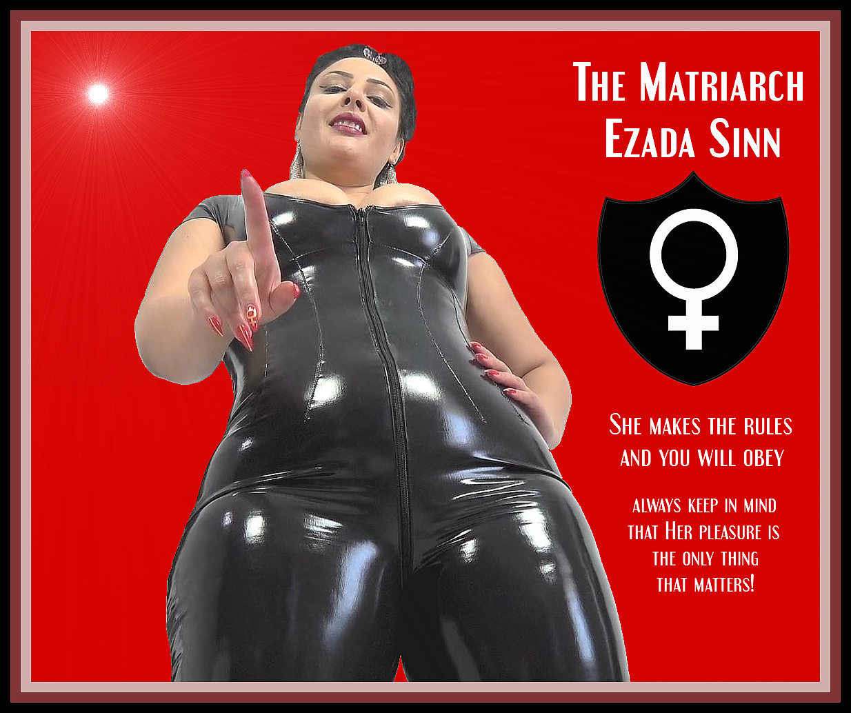 Photo by sluga0201 with the username @sluga0201,  January 5, 2020 at 6:32 PM. The post is about the topic Praising the Power of Matriarch Ezada Sinn and the text says 'The Matriarch makes the rules - all we have to do is to worship Her and to obey!'