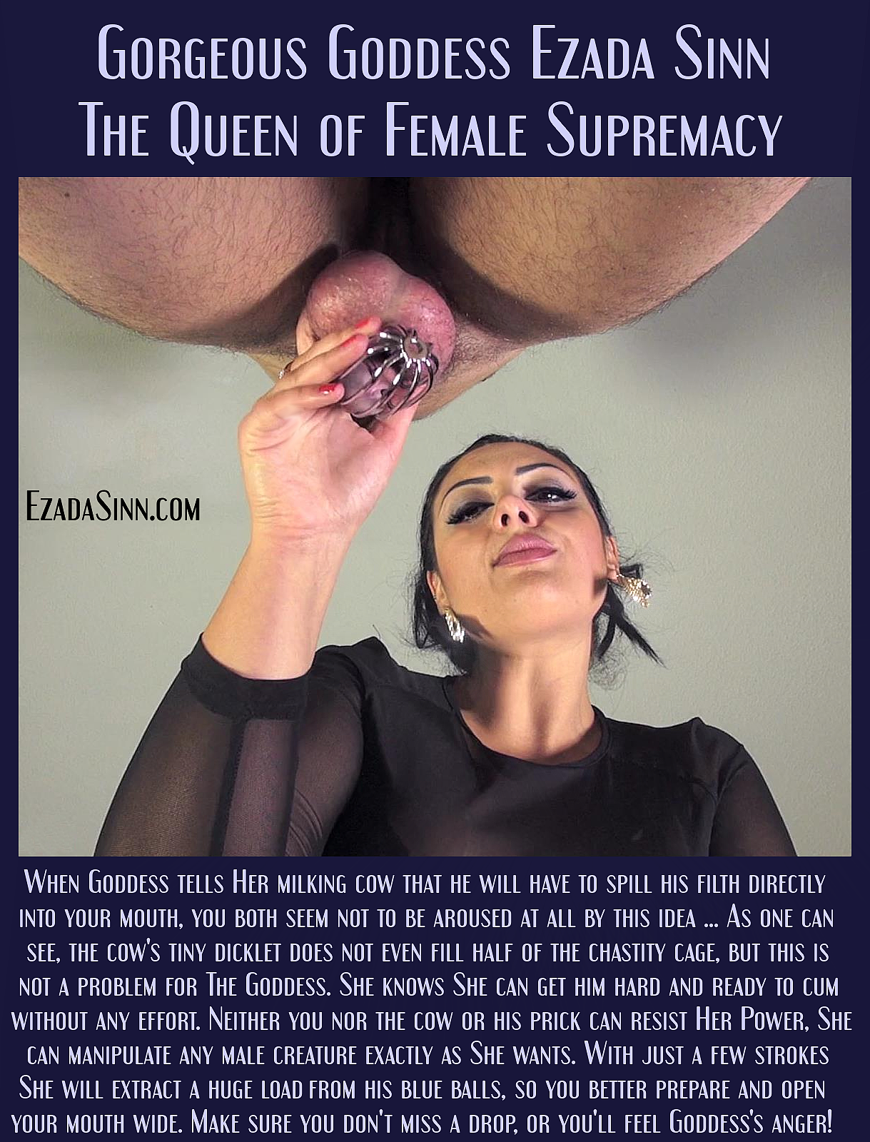 Photo by sluga0201 with the username @sluga0201,  July 25, 2020 at 10:51 AM. The post is about the topic Captions of Matriarch Ezada's great clips and the text says 'Worship Matriarch @Ezada Sinn, The Gorgeous Goddess of #FemaleSupremacy! Follow Her on twitter (twitter.com/Mistress_Ezada), obey Her orders on onlyfans (onlyfans.com/mistress_ezada), buy Her Clips on clips4sale (EzadaSinn.com and SinnClips.com)!..'