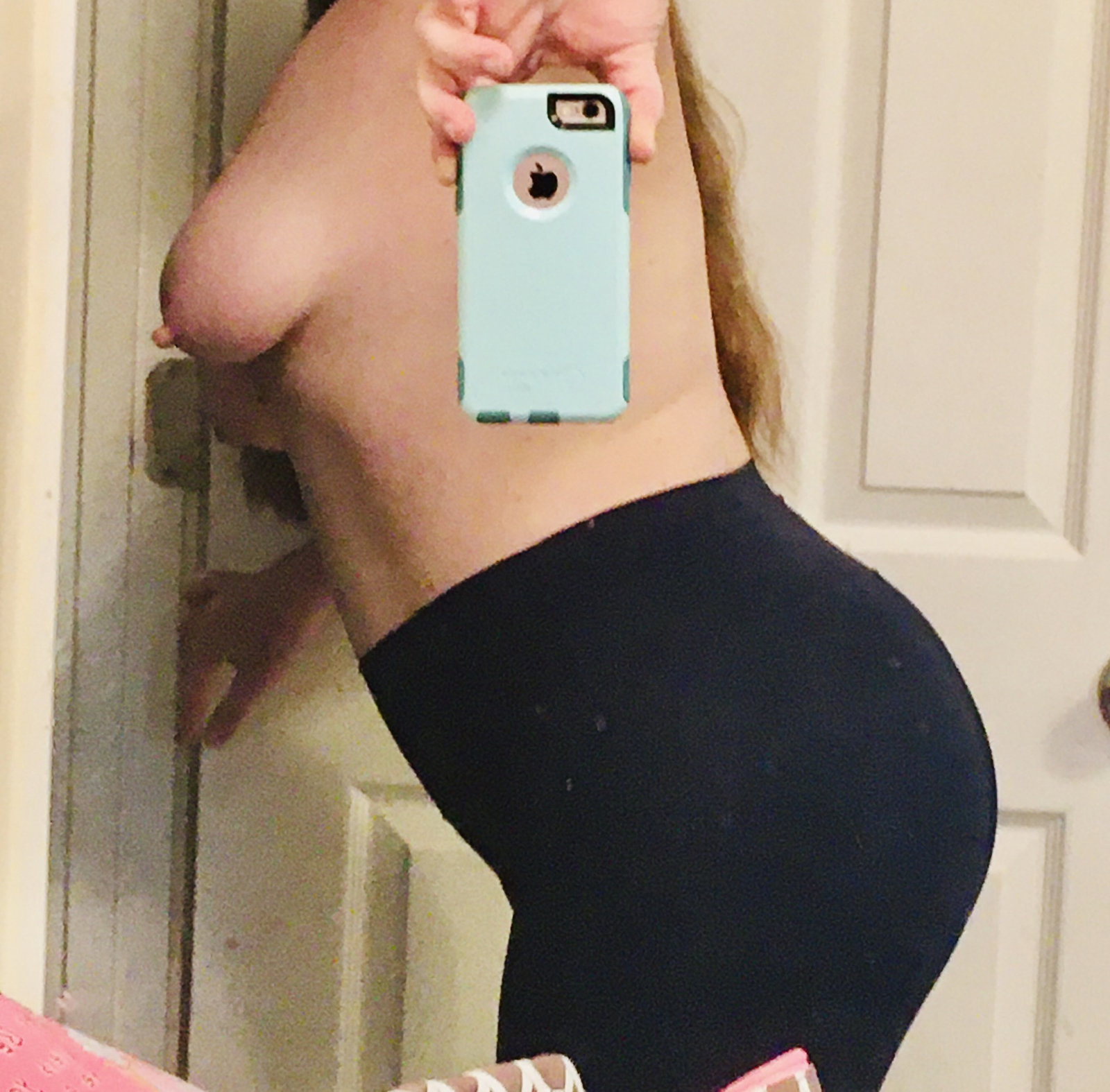Photo by MsMarston with the username @MsMarston, who is a verified user,  January 2, 2020 at 12:04 AM. The post is about the topic Yoga Pants, Ass, Creep Shots, Heels, Legs and the text says 'Just getting ready for work. ❤️💋❤️💋 I love knowing that all the men that I work with stare at my ass in my yoga pants all day long. ☺️☺️'