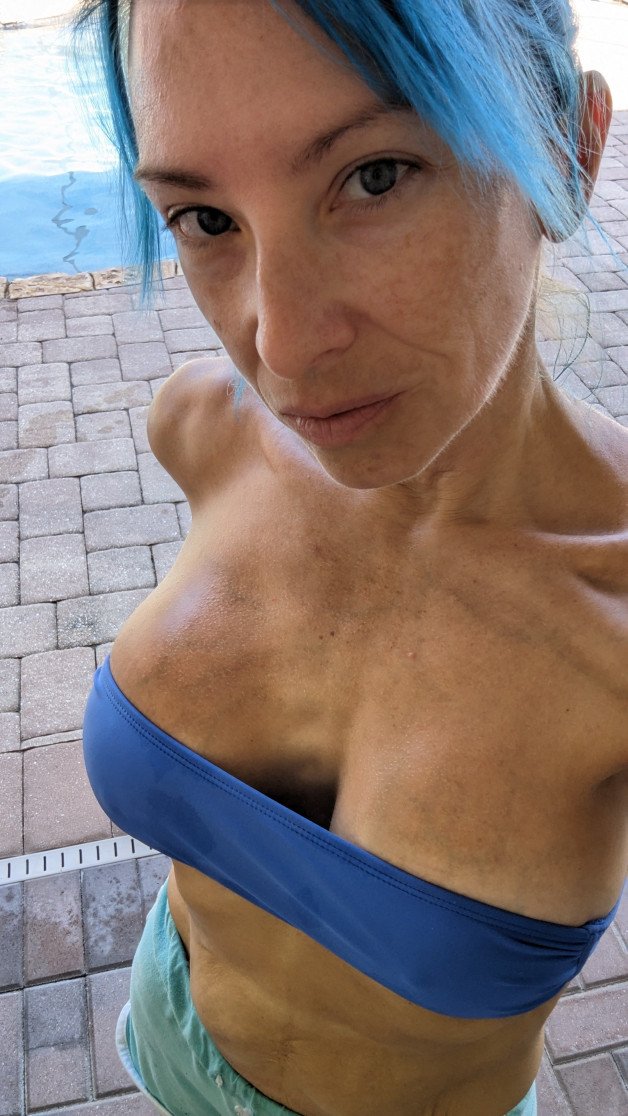 Photo by SexWithMilfStella with the username @SexWithMilfStella, who is a star user,  June 20, 2024 at 1:00 PM. The post is about the topic Bra/Panty/Lingerie/Bikini and the text says 'Summer is summering! #stellahere #petite #bikini #tubetop #poolside #summer #summertime'