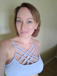 Photo by SexWithMilfStella with the username @SexWithMilfStella, who is a star user,  January 30, 2023 at 12:00 PM. The post is about the topic MILFS and the text says 'So weird to see myself with a normal hair color! #milfstella #girlnextdoor #petite #boringhair #bralet #oceaneyes #blueeyes'