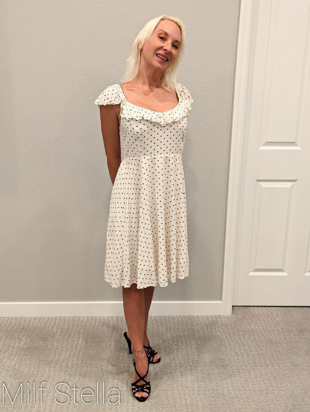 Photo by SexWithMilfStella with the username @SexWithMilfStella, who is a star user,  June 10, 2024 at 1:00 PM. The post is about the topic Awesome Milfs and the text says 'If you didn't know, would you know? #stellahere #petite #blonde #summerdress #highheels'