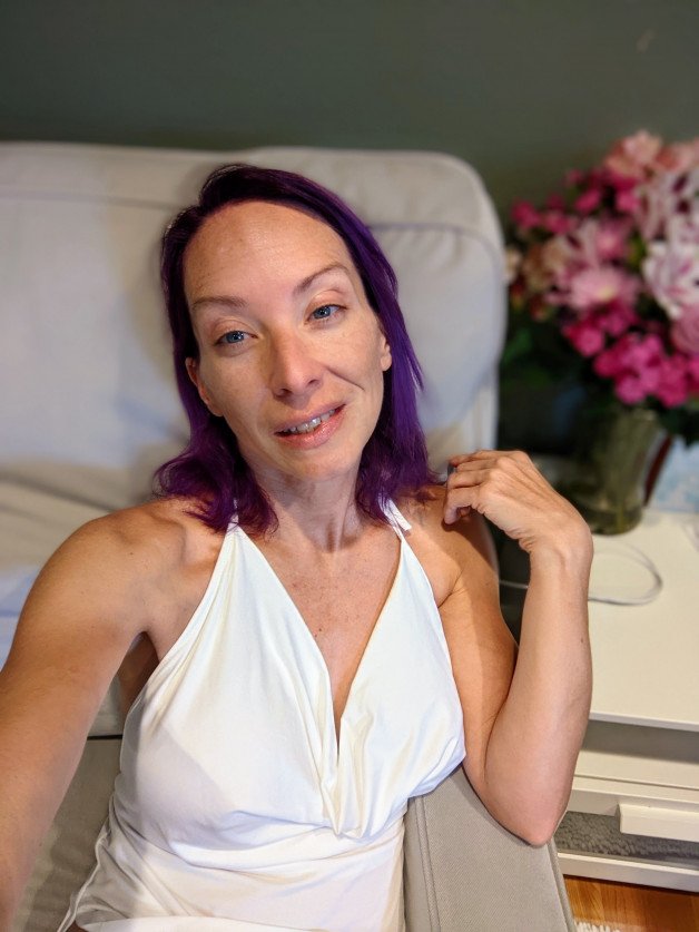 Watch the Photo by SexWithMilfStella with the username @SexWithMilfStella, who is a star user, posted on May 3, 2022. The post is about the topic MILF. and the text says 'Wouldn't you love to send me flowers?  #milfstella #milf #mature #cougar #girlnextdoor #hotmom #hotwife #blueeyes #purplehair #flowers #sexydress #ddds'