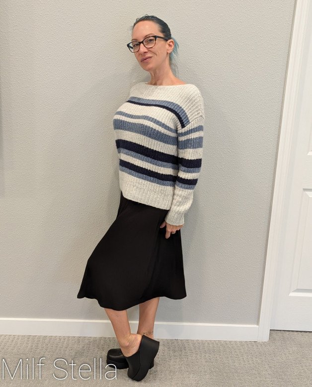 Photo by SexWithMilfStella with the username @SexWithMilfStella, who is a star user,  March 4, 2024 at 2:00 PM. The post is about the topic Awesome Milfs and the text says 'These new clogs are amazing! #stellahere #petite #skirt #highheels #clogs #clogshoes #glasses #sweater'