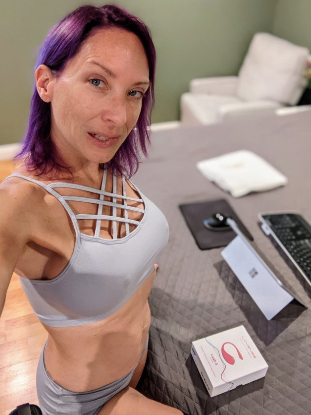 Photo by SexWithMilfStella with the username @SexWithMilfStella, who is a star user,  March 19, 2022 at 11:50 AM and the text says 'I got a new toy for streaming! #milfstella #milf #mature #cougar #petitebody #blueeyes #DDD #sexymom #curvywoman #girlnextdoor #streaming #camming #lovesense #lush3 #bluetoothtoy'