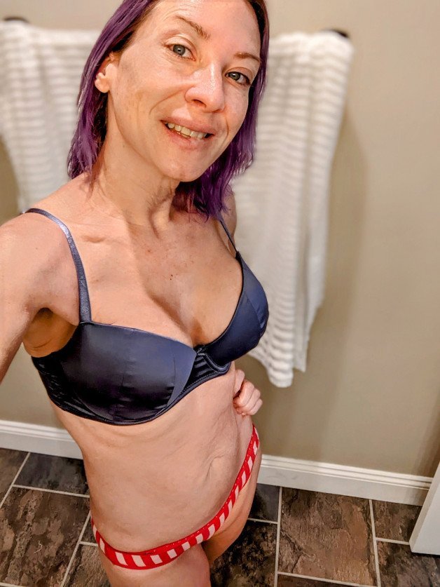 Watch the Photo by SexWithMilfStella with the username @SexWithMilfStella, who is a star user, posted on March 11, 2022 and the text says 'These undies make any day feel like Christmas! #milfstella #milf #mature #cougar #girlnextdoor #panties #underwear #knickers #victoriassecret #braandpanties #blueeyes #purplehair #petitebody'