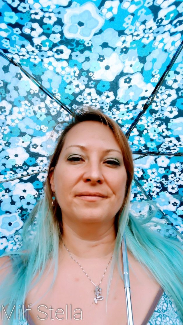 Photo by SexWithMilfStella with the username @SexWithMilfStella, who is a star user,  October 12, 2024 at 1:00 PM. The post is about the topic Awesome Milfs and the text says 'Mrs. Blue Skies. #stellahere #blueeyes #bluehair #blueflowers'