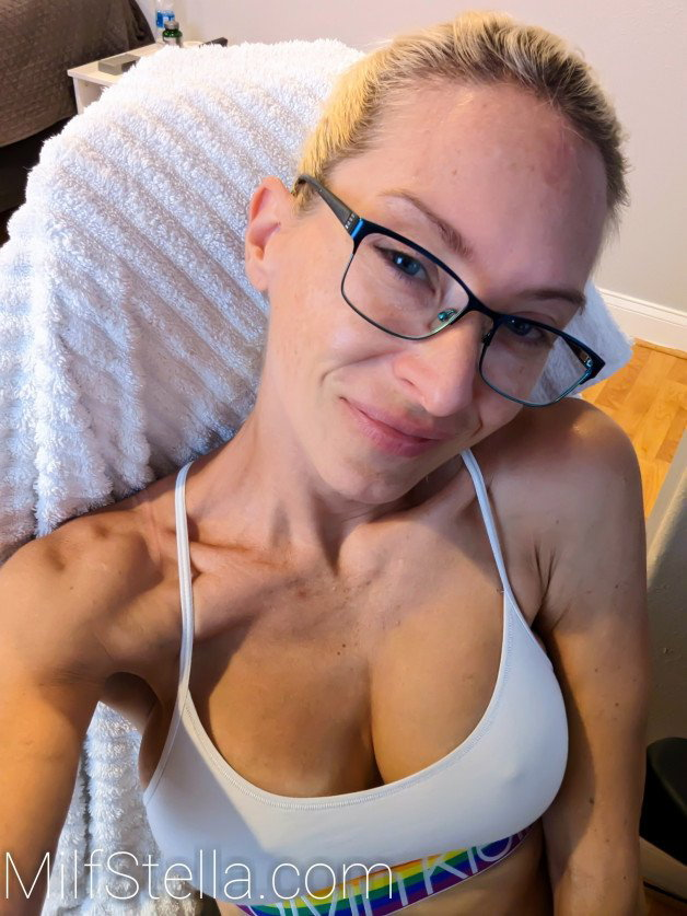 Watch the Photo by SexWithMilfStella with the username @SexWithMilfStella, who is a star user, posted on October 14, 2023. The post is about the topic MILFS. and the text says 'Fresh from the pool and back to working hard for you! #stellahere #blonde #girlinglasses'