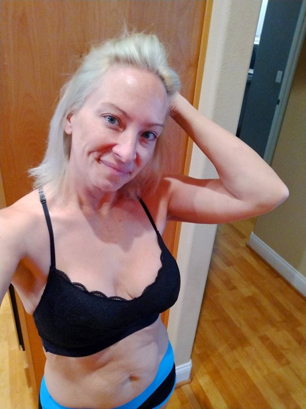 Photo by SexWithMilfStella with the username @SexWithMilfStella, who is a star user,  October 6, 2024 at 1:00 PM. The post is about the topic Awesome Milfs and the text says 'Good morning sweeties! #stellahere #petite #blonde #bralet #bootyshorts'