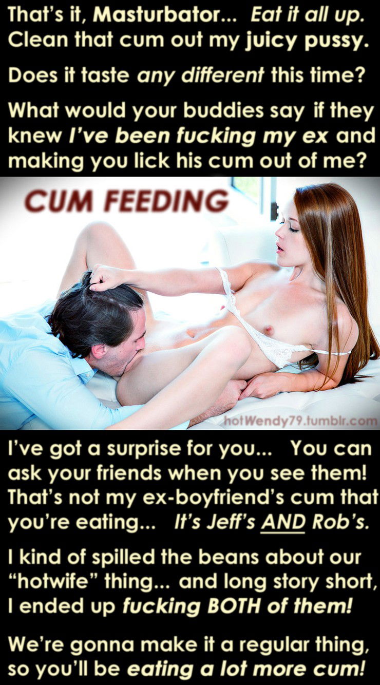 Photo by hotWendy79 with the username @hotWendy79, who is a verified user,  August 6, 2018 at 7:55 AM and the text says 'Surprise! #cum  #feeding  #hotwife  #oral  #Cuckoldress  #cuckoldry  #cuckold  #cunnilingus  #wife  #sharing  #hotwife  #caption  #caption  #hotwendy79'