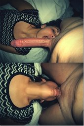 Photo by Mrs.BigCockPorn with the username @MrsBigCockPorn,  January 14, 2020 at 1:26 PM. The post is about the topic blowjob and the text says '#white #blowjob #deepthroat #chokeitbaby'
