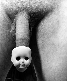 Photo by EBErotic with the username @EBErotic, who is a verified user,  January 27, 2020 at 1:24 AM and the text says '"How's about a little head, Doll?" ©2020 - E.B. 
#eroticart #photography #cock #head #dolljob'