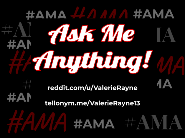 Photo by ValerieRayne with the username @ValerieRayne, who is a star user,  April 18, 2022 at 2:50 PM. The post is about the topic Valerie Rayne's Fanclub and the text says 'I absolutely love a good #AMA! It's one of my favorite things to do on the internet and I try to host one every couple of months. 

Today, I'm opening up my #Sharesome fanclub and giving you the opportunity to ask me anything! Just click on "Comment"..'