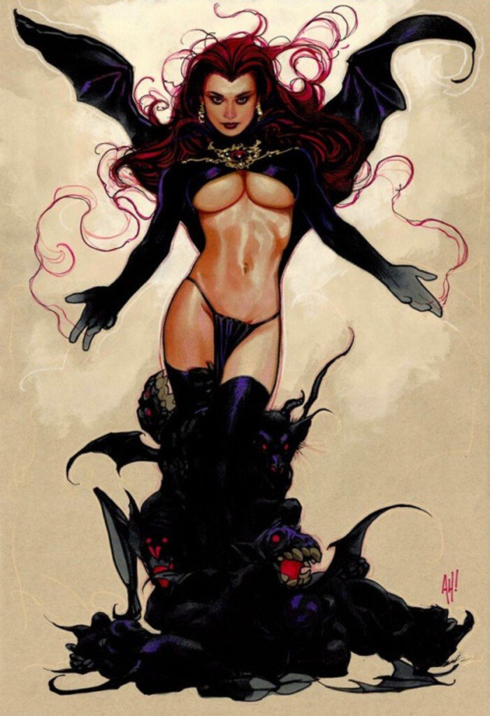 Photo by MyBabezCollection with the username @MyBabes666Y,  January 30, 2020 at 3:11 AM. The post is about the topic Sex, Girls & Rock N' Roll + Erotic Fantasy Art and the text says 'Devil Girl : Fantasy Art #Action #Comics #Fantasy #illustrations'