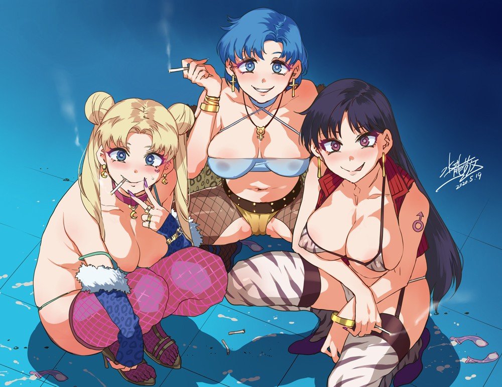 Photo by L337master with the username @L337master,  July 10, 2020 at 4:19 PM. The post is about the topic Hentai and the text says '#Sailormoon #sailormars #sailormercury #hentai'