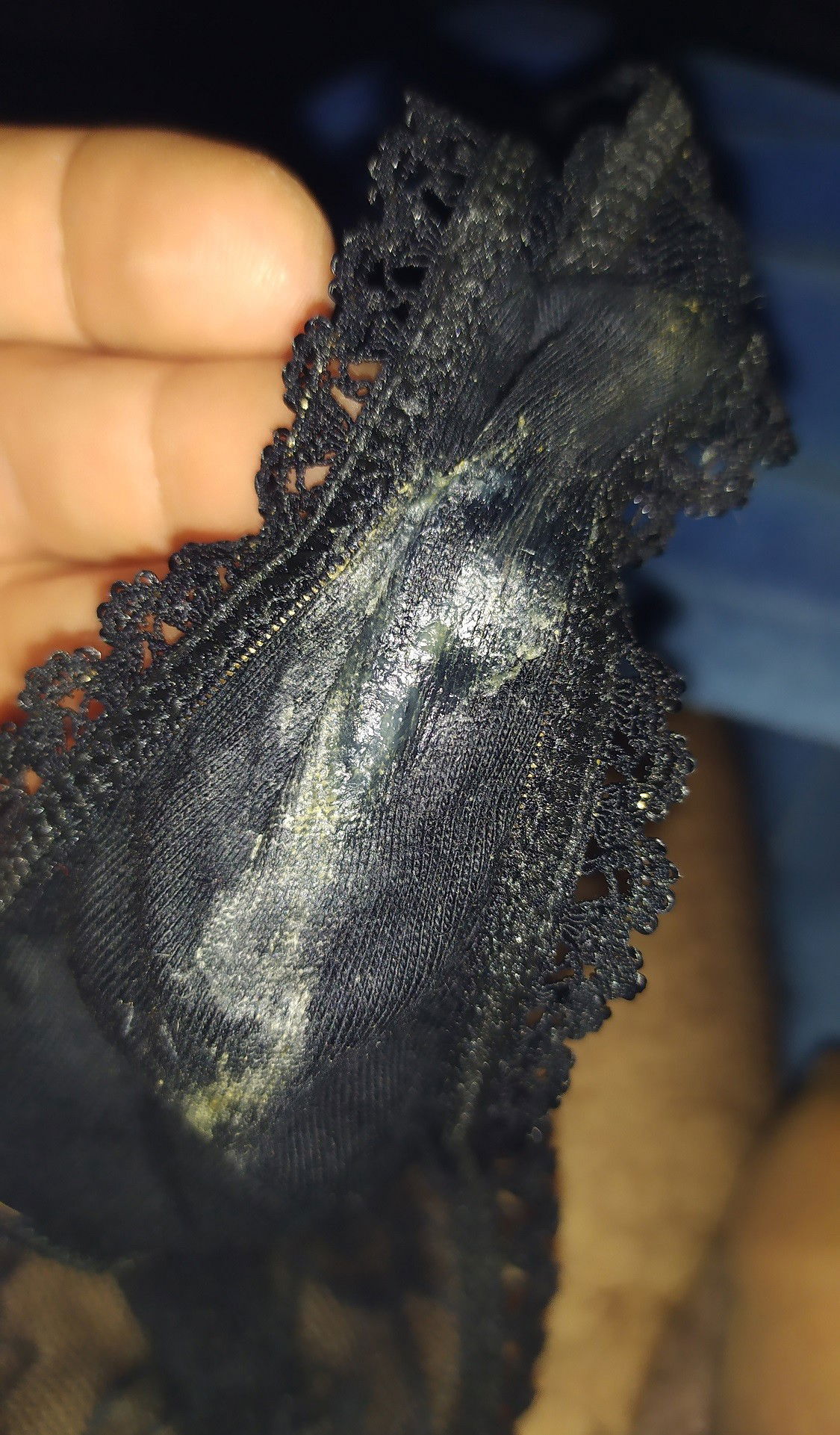 Photo by tekguy with the username @tekguy,  February 10, 2020 at 1:01 AM. The post is about the topic Amateur panty fetish and the text says 'hmmm still fresh and wet, I love it!
Took my gf panties, just arrived from work'